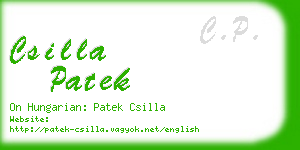 csilla patek business card